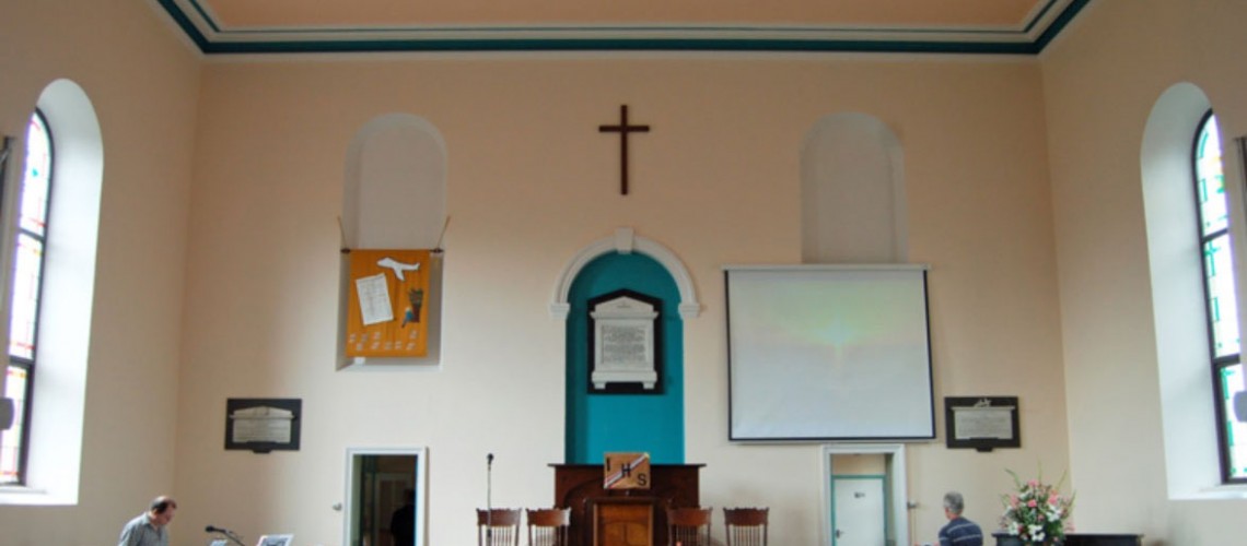 The church interior as it is today, following the latest redecoration in 2012.